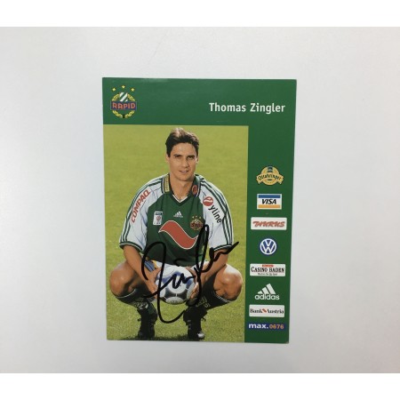 Autogrammkarte Thomas Zingler, Rapid Wien